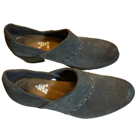 NWOT Earth Origins "Opal Shootie" Clogs in Brown/Gray Suede many features, sz 11 - Picture 5 of 11